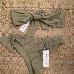 Tan Lines by Sivan Ayala Hampton, Top & Bottom in Sage!! NWT, so gorgeous!